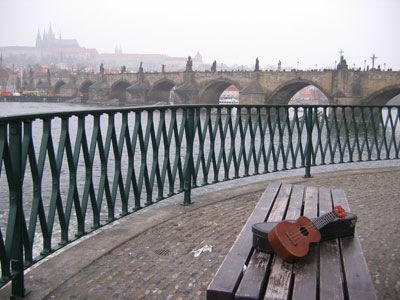 Dino at Carls Bridge Prague by Ulmanen